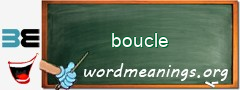 WordMeaning blackboard for boucle